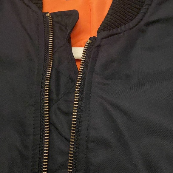 Women’s Mod Ref Black Bomber Jacket Size Medium - Picture 5 of 8